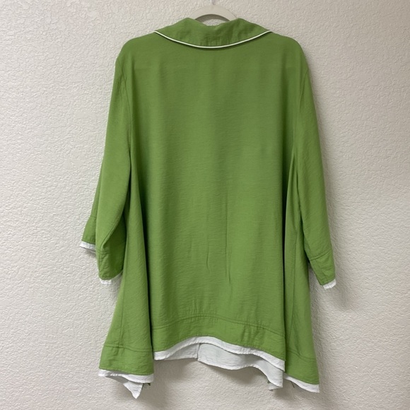 Curvesque Bohochic Sharkbite 3/4 Sleeve Top 3X - Picture 5 of 9